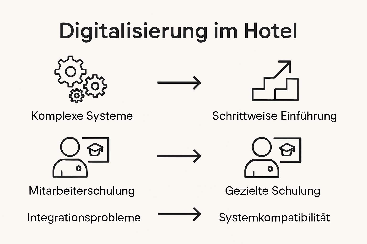 Infografik: Digitale Herausforderungen und passende Lösungsansätze auf einen Blick