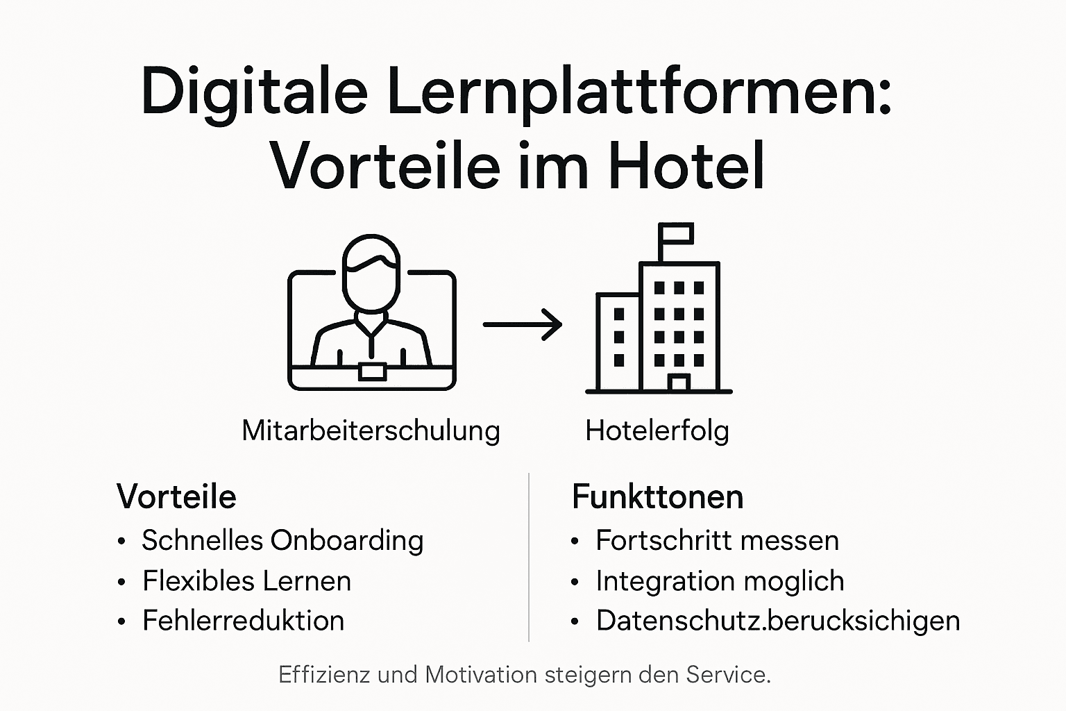 Infografik: Die wichtigsten Vorteile und Funktionen moderner digitaler Lernplattformen auf einen Blick