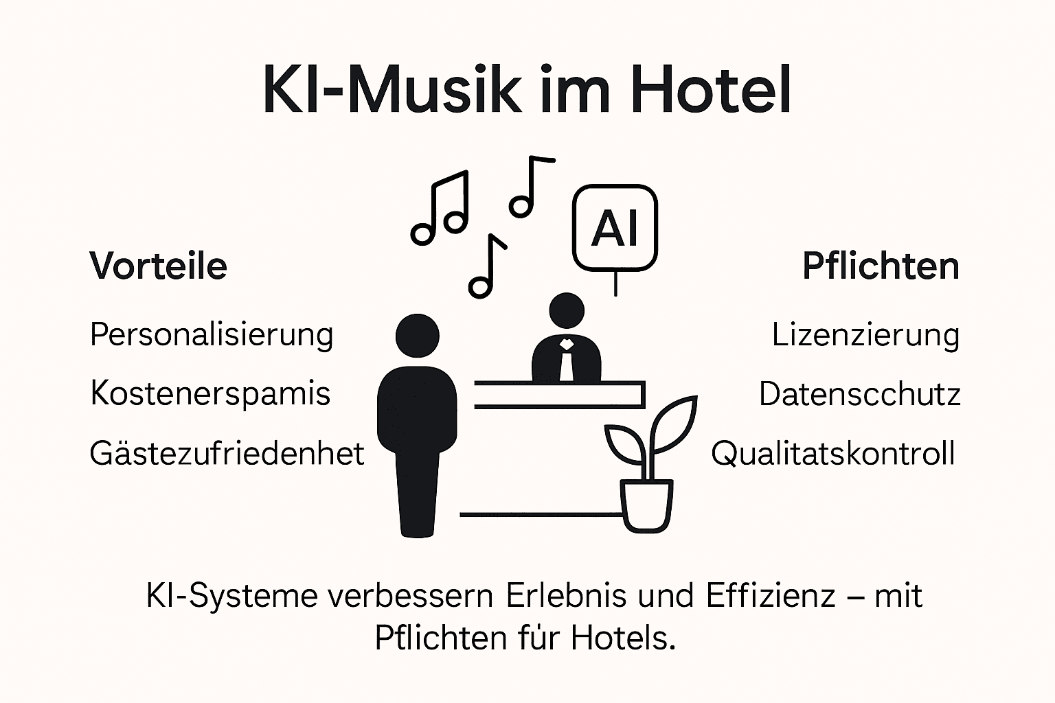 Übersicht: KI-basierte Musiklösungen im Hotel – Chancen und rechtliche Anforderungen