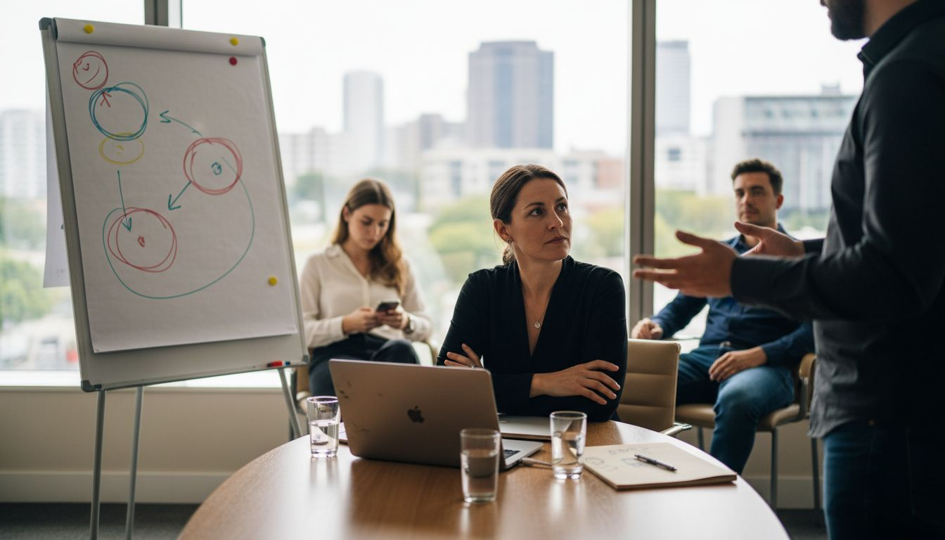 Das Hotelteam tauscht sich über digitale Ziele und Strategien aus.