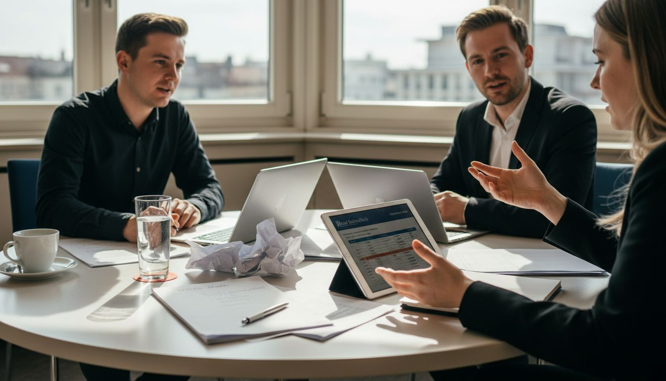 Besprechung unseres Teams zu digitalen Services im Hotel