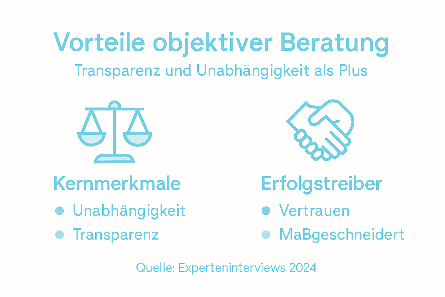Infografik: Was zeichnet eine unabhängige Beratung aus – und welche Vorteile bringt sie?