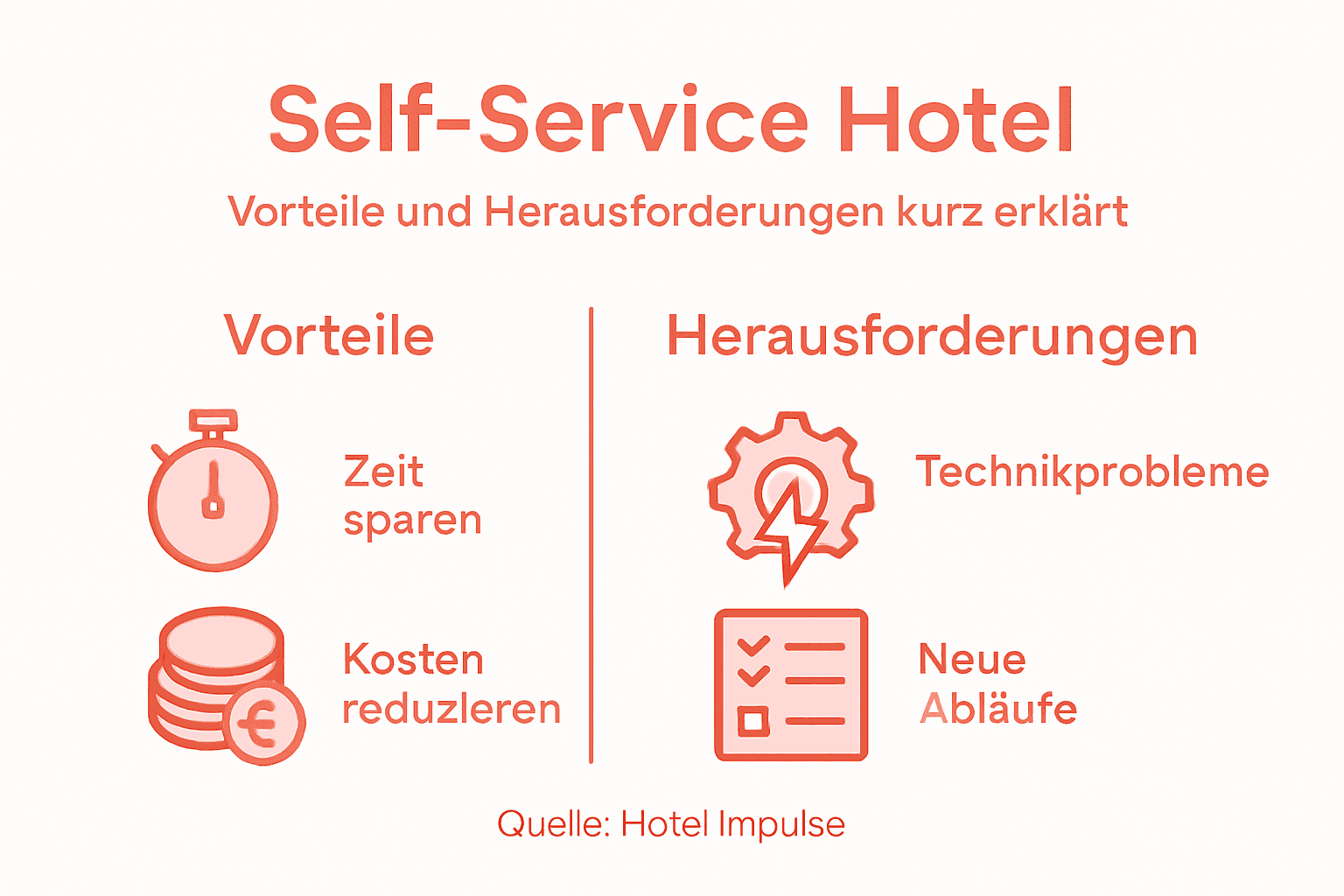 Infografik: Selbstbedienung im Hotel – Chancen und Herausforderungen