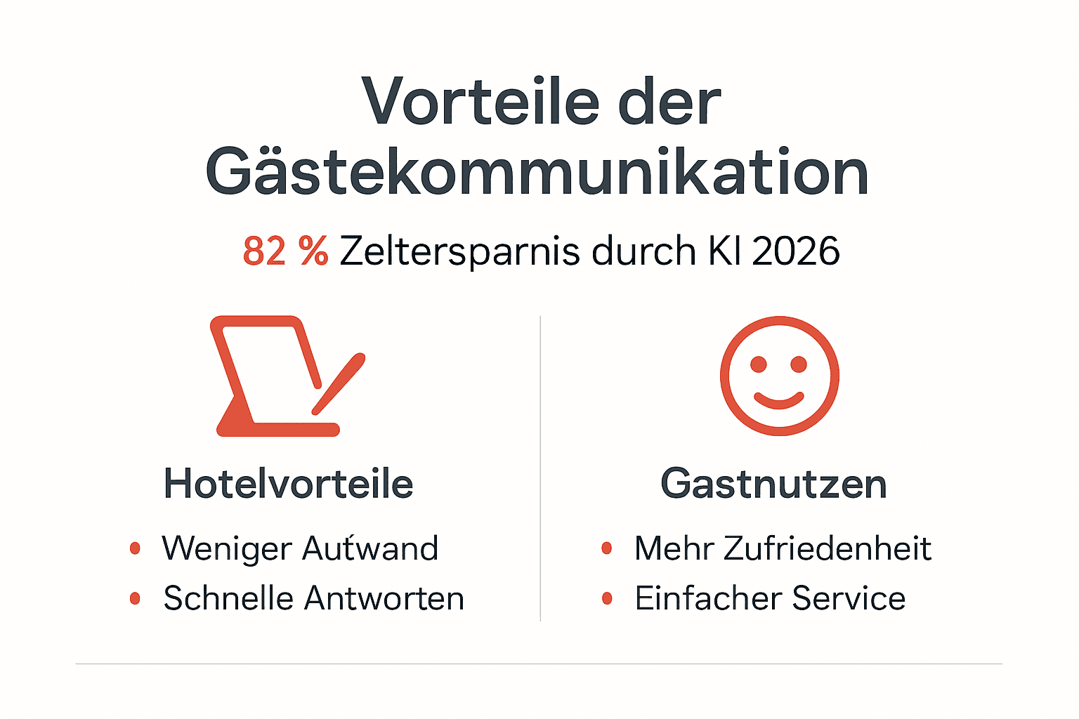 Infografik: So sparen Sie 2026 Zeit bei der Gästekommunikation
