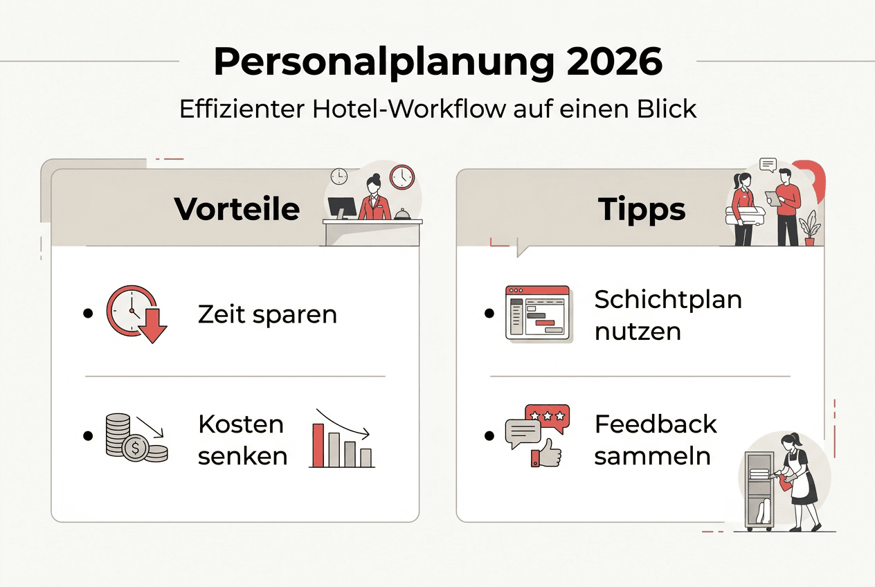 Übersicht: Effiziente Personalplanung und Arbeitsabläufe im Hotel