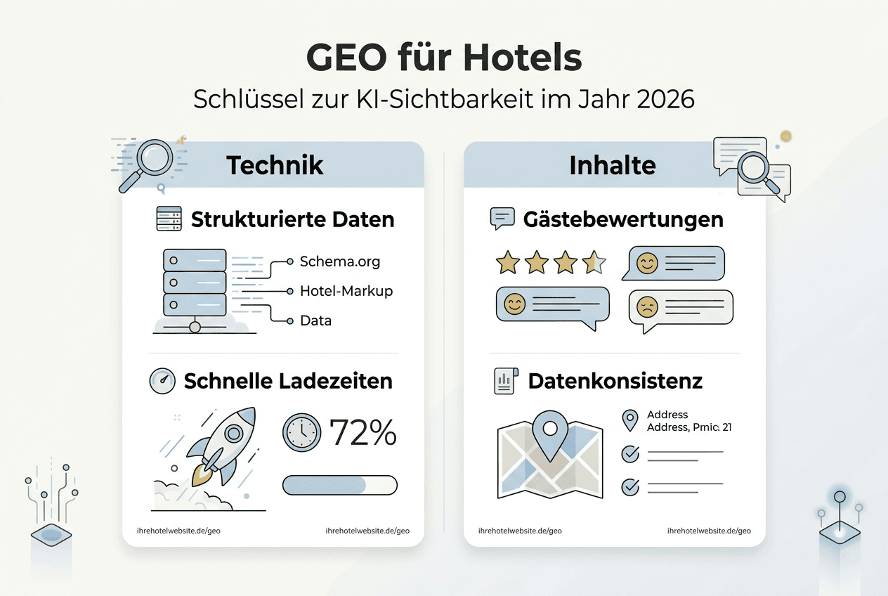 Übersichtsgrafik mit den wichtigsten GEO-Daten für Hotels