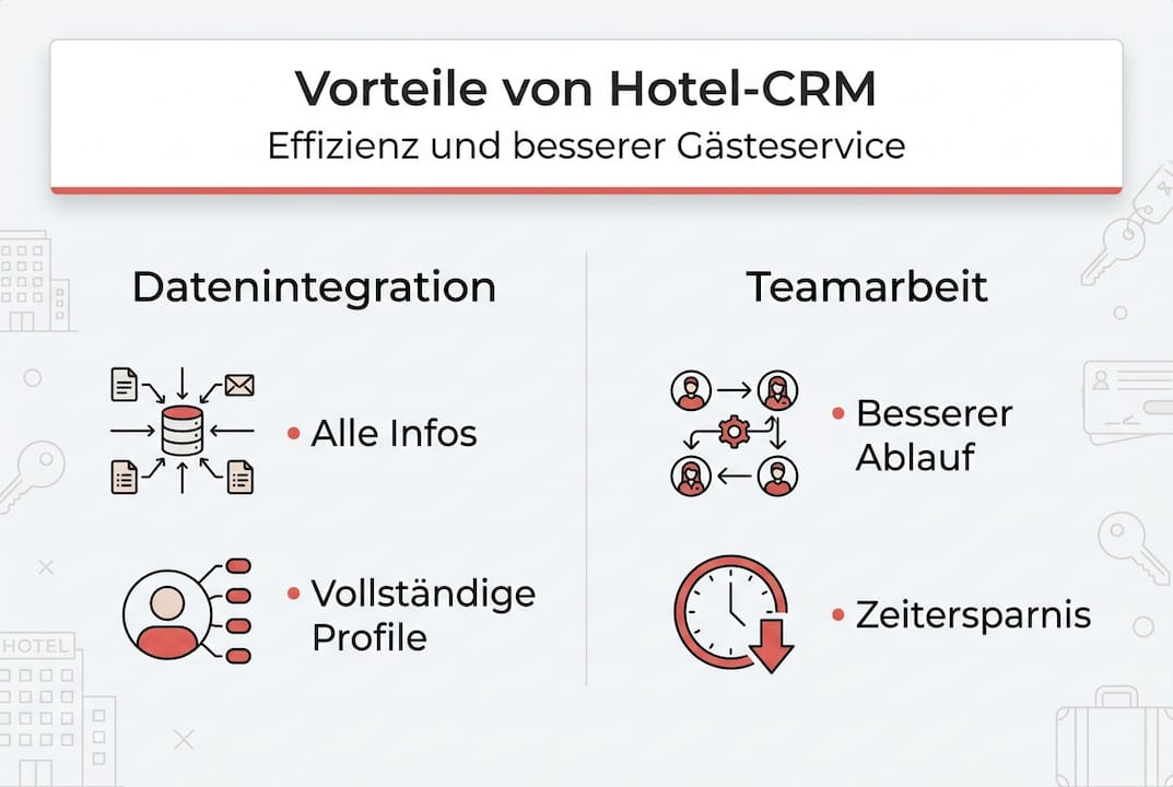 Infografik: Die wichtigsten Vorteile von CRM-Systemen für Hotels
