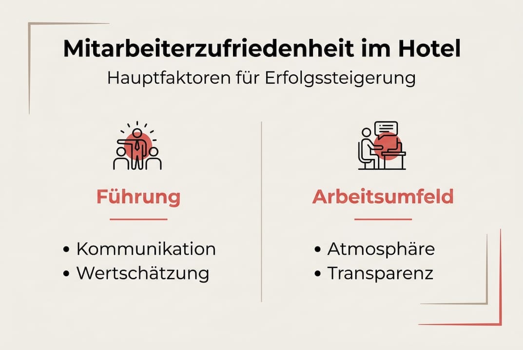 Infografik: Die wichtigsten Faktoren für die Mitarbeiterzufriedenheit im Hotelgewerbe