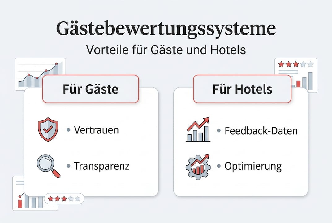 Übersicht: Die wichtigsten Vorteile von Bewertungssystemen für Gäste auf einen Blick