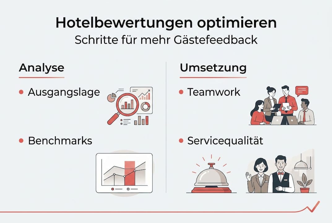 Übersicht: Hotelbewertungen verstehen und gezielt verbessern – die wichtigsten Schritte im Überblick