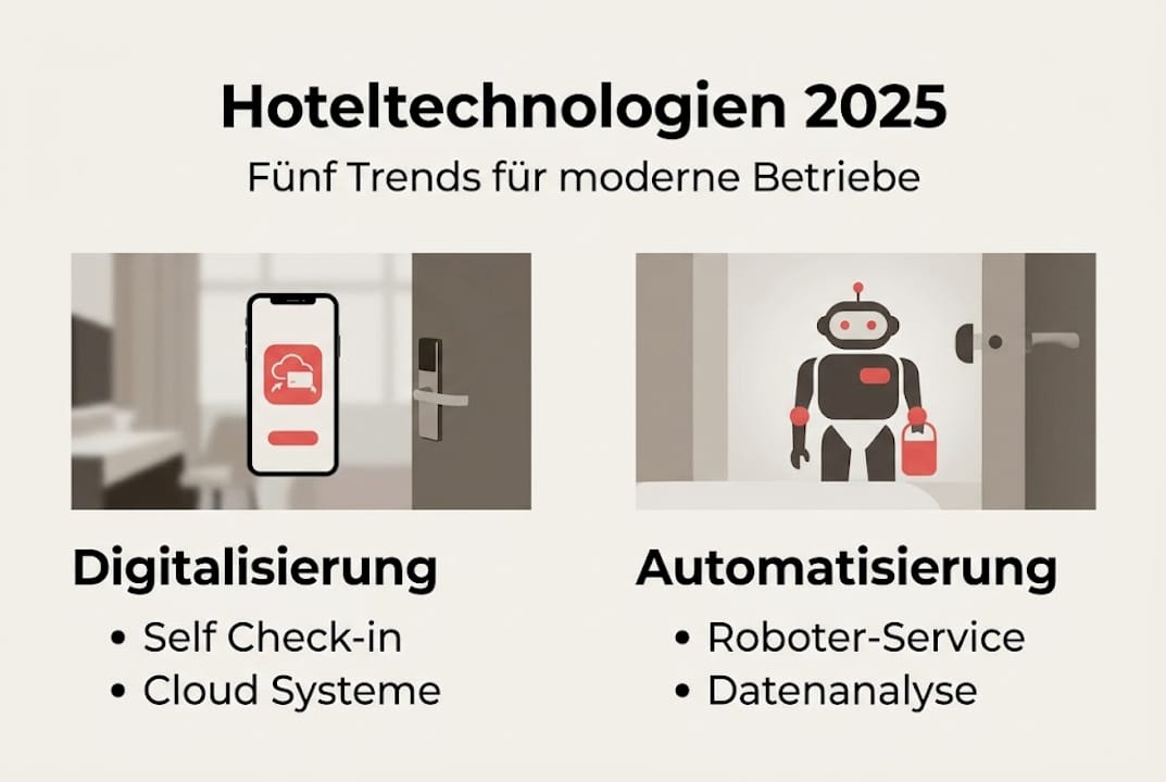 Hoteltechnologien 2025: Die wichtigsten Trends im Überblick – Infografik