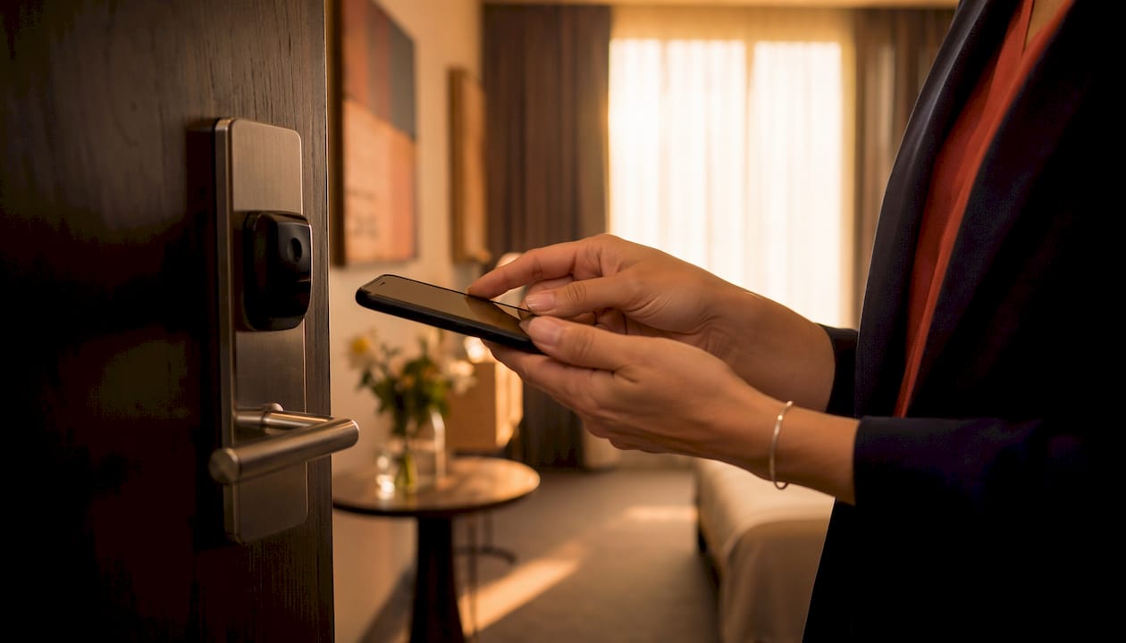 Mit dem Smartphone die Hotelzimmertür entsperren