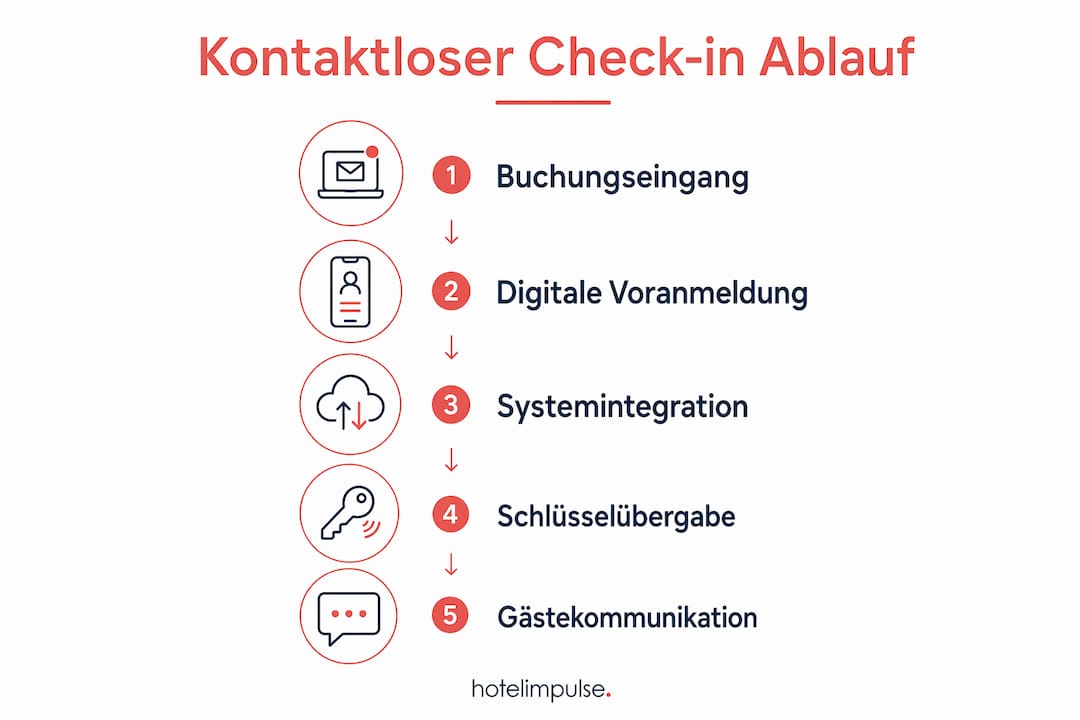 Grafische Übersicht: So funktioniert der kontaktlose Check-in