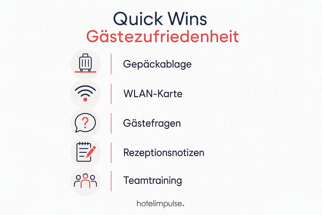 Infografik: Sofort umsetzbare Tipps für mehr Zufriedenheit bei Ihren Gästen