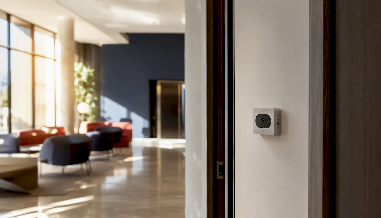 Bewegungssensor im Eingangsbereich des Hotelzimmers
