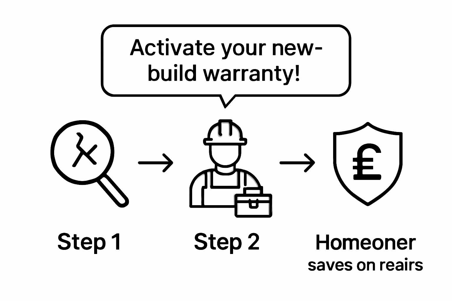 Infographic showing snagging survey process
