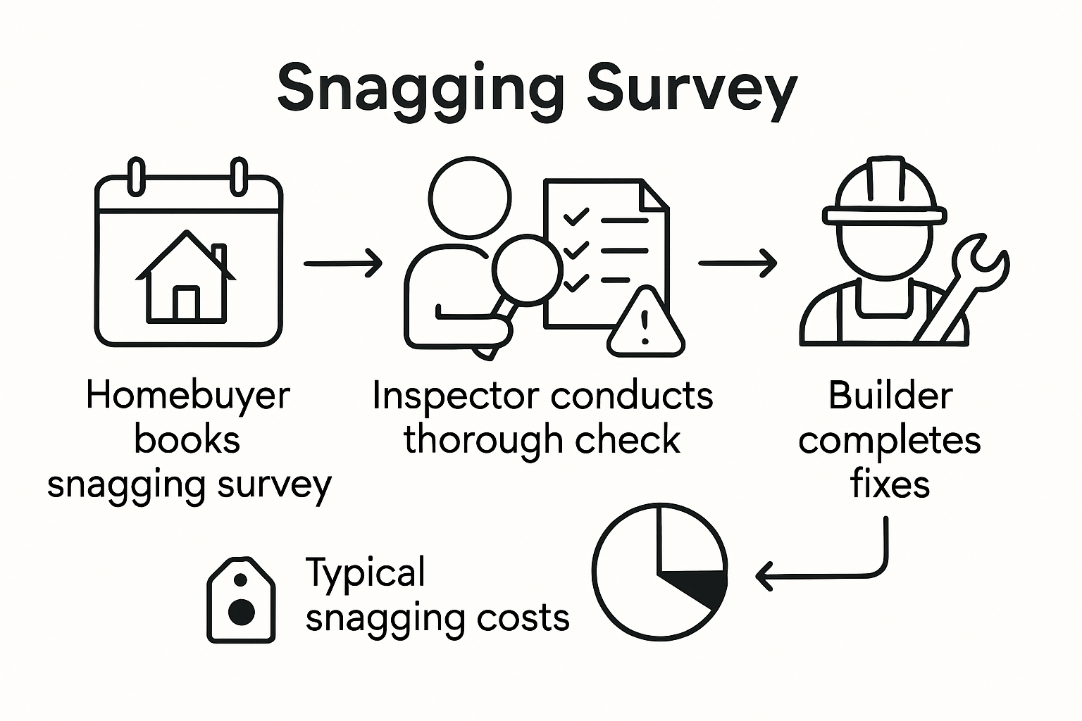 Snagging survey process with key steps and costs