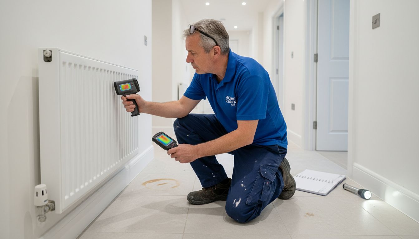 Inspector using tools during snagging checklist