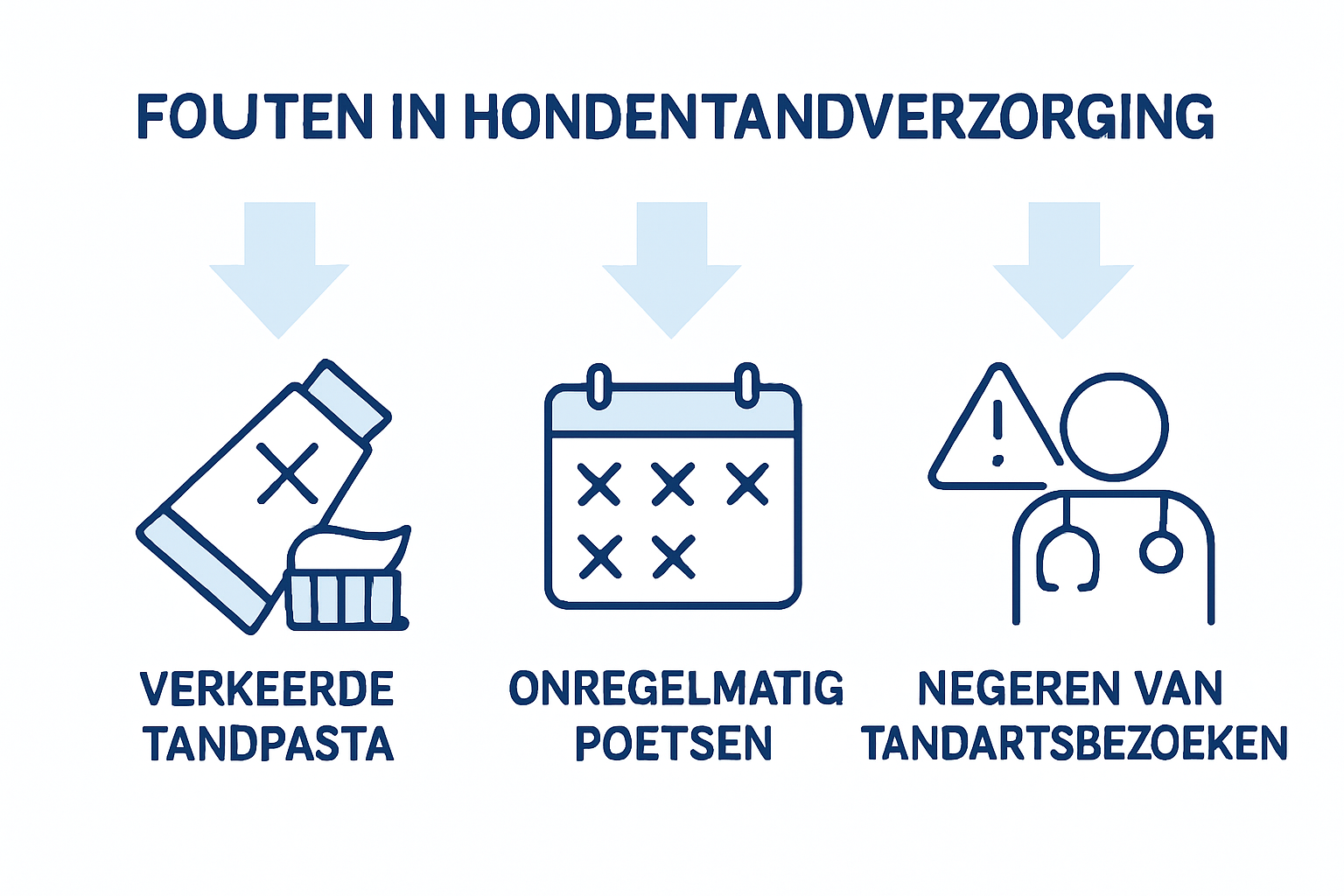 Infographic veelgemaakte fouten tandverzorging hond