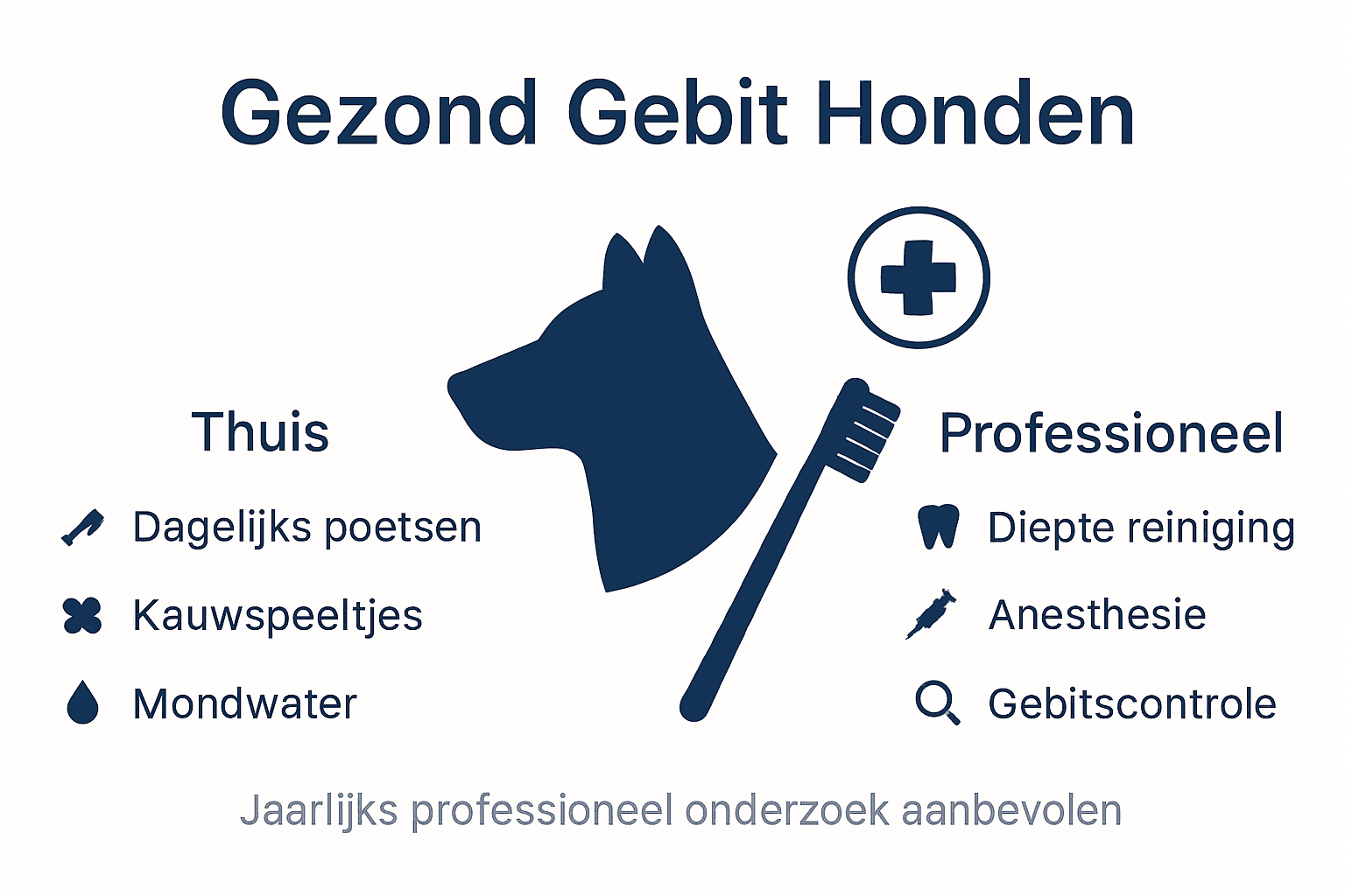 Overzichtelijke infographic: het belang van het schoonmaken van het gebit van je hond en de voordelen ervan