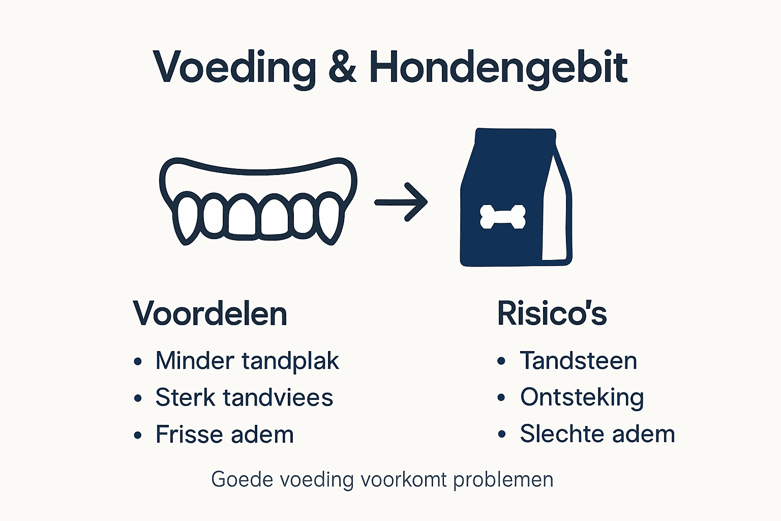 Overzicht: het effect van voeding op het gebit van je hond