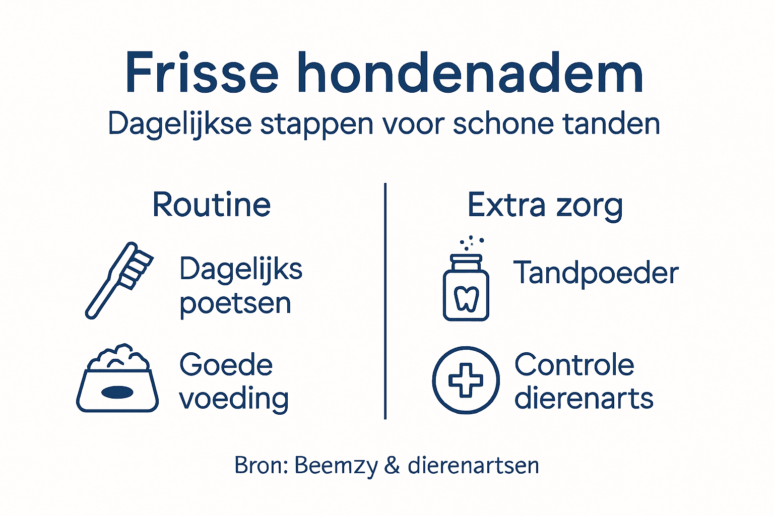 Infographic: Stapsgewijze gebitsverzorging voor je hond