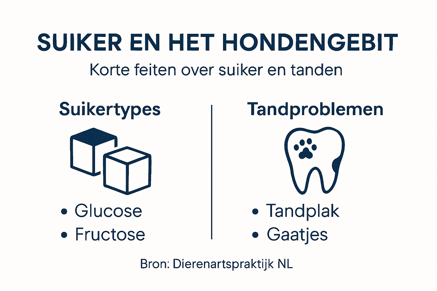Infographic: Suiker en gebitsproblemen bij honden