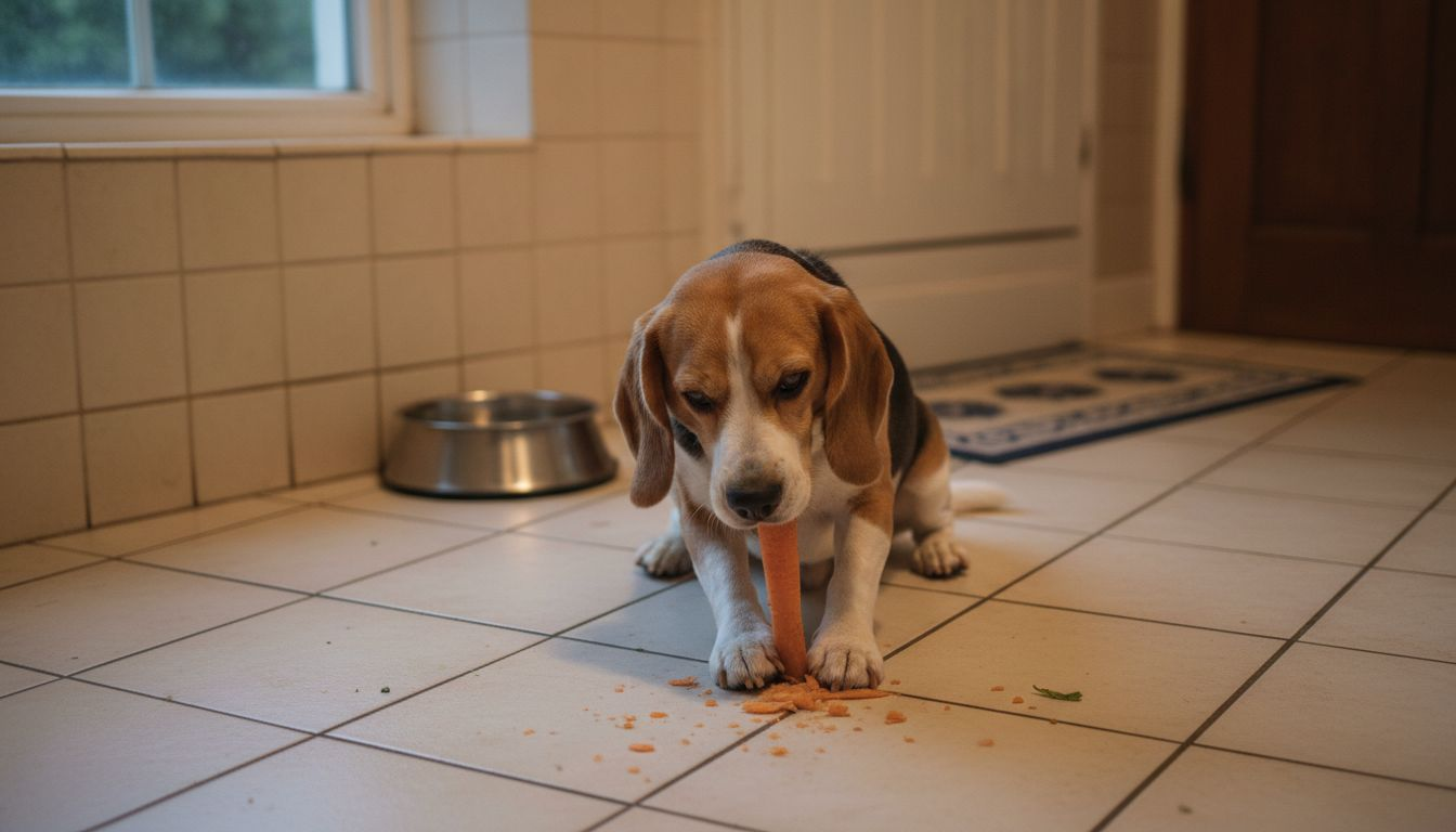 Je kunt het gebit van je hond op een natuurlijke manier schoonhouden door hem regelmatig harde groenten te laten knabbelen, zoals wortels of komkommer. Dit helpt tandplak te verwijderen en is een gezonde manier om het gebit mechanisch te poetsen.