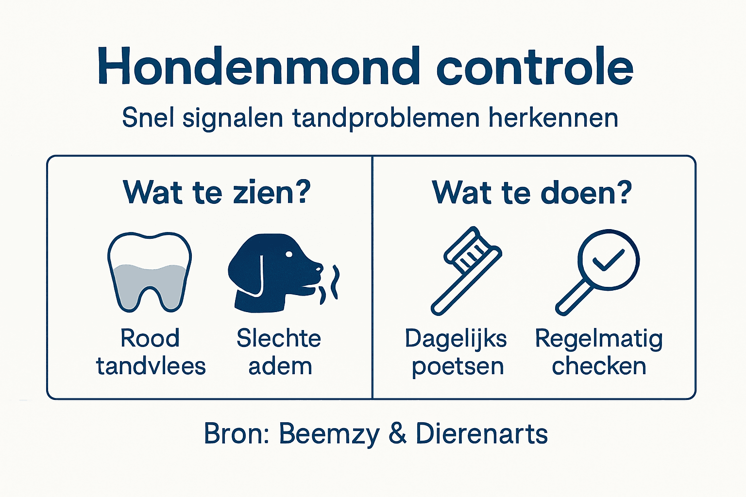 Handige infographic: alles over de mondgezondheid van je hond in één oogopslag