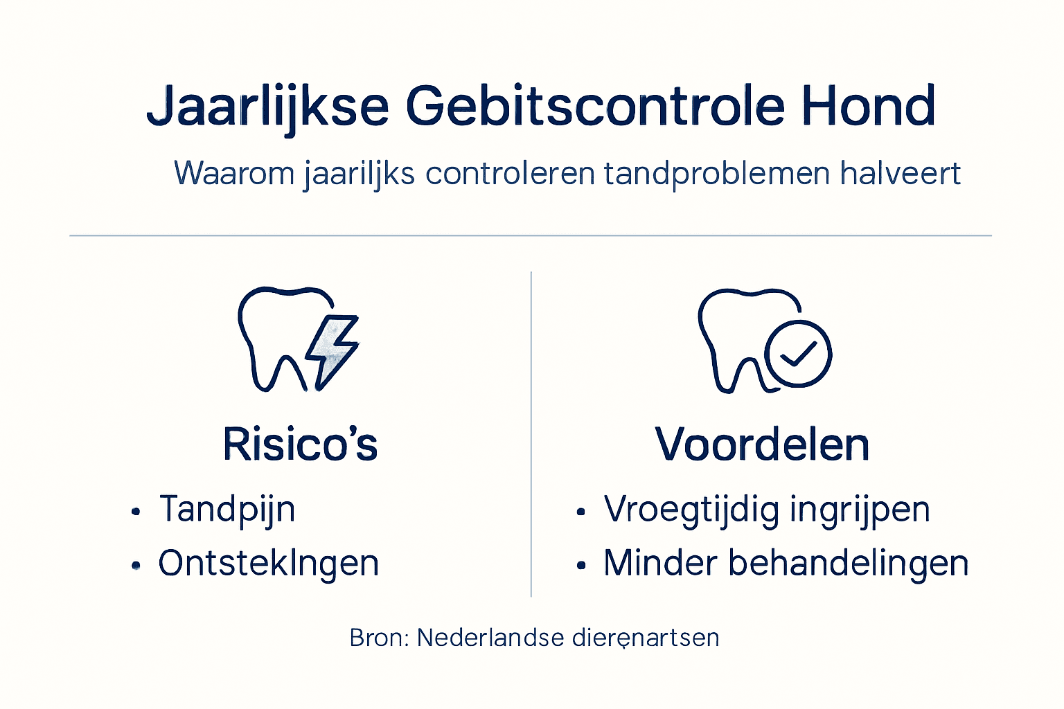 Infographic: Waarom een jaarlijkse gebitscontrole bij je hond zo belangrijk is