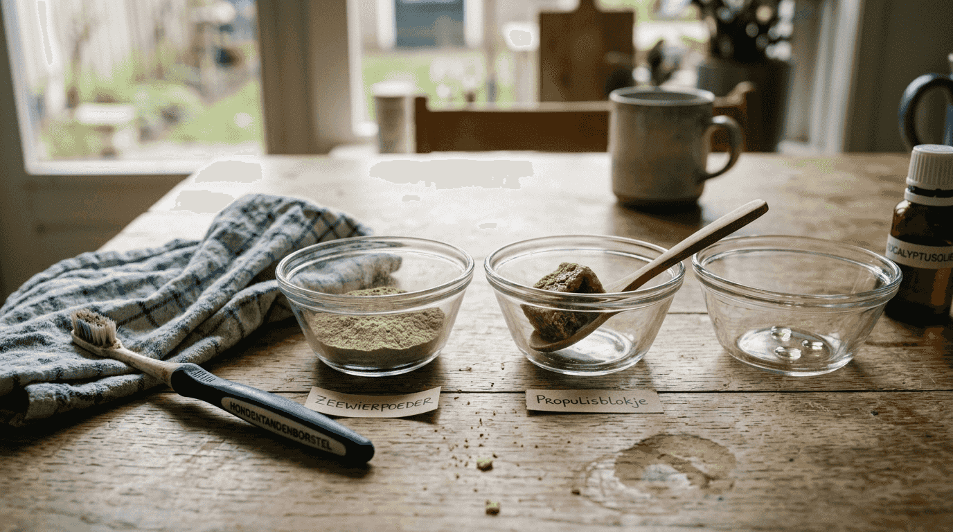 Een handig overzicht van natuurlijke ingrediënten voor de gebitsverzorging van je hond