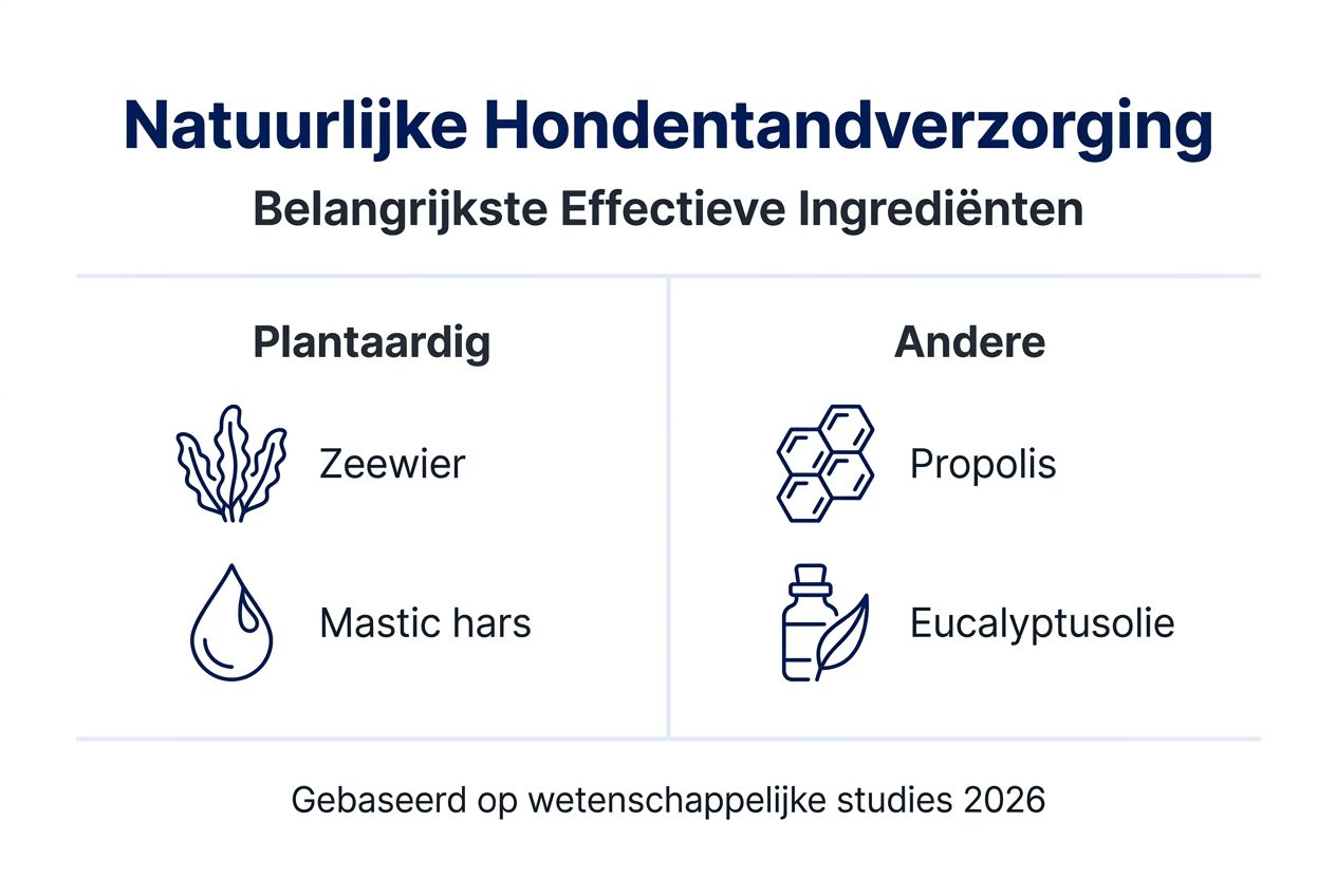 Infographic: natuurlijke ingrediënten voor de gebitsverzorging van je hond