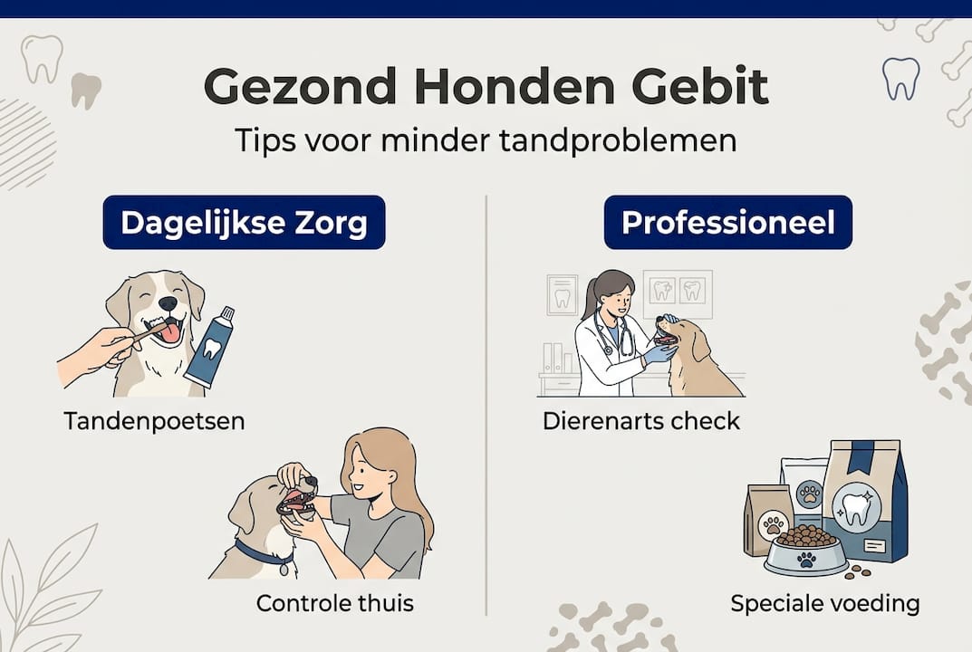 Infographic: Belangrijkste tips voor het voorkomen van gebitsproblemen bij honden