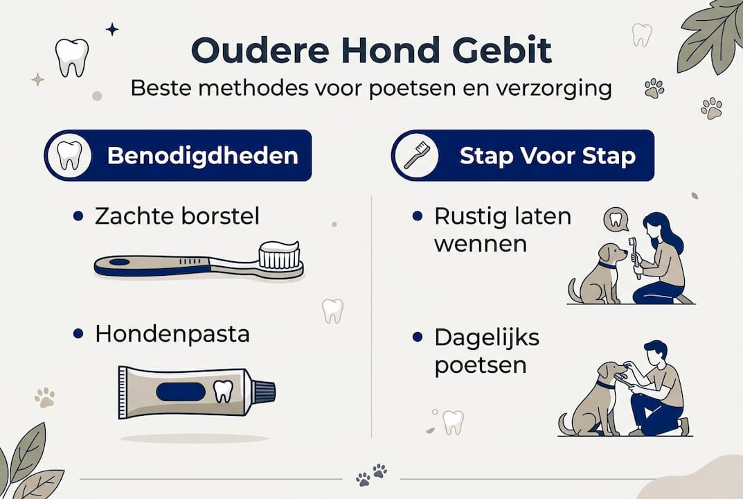 Infographic: Zo verzorg je het gebit van een oudere hond