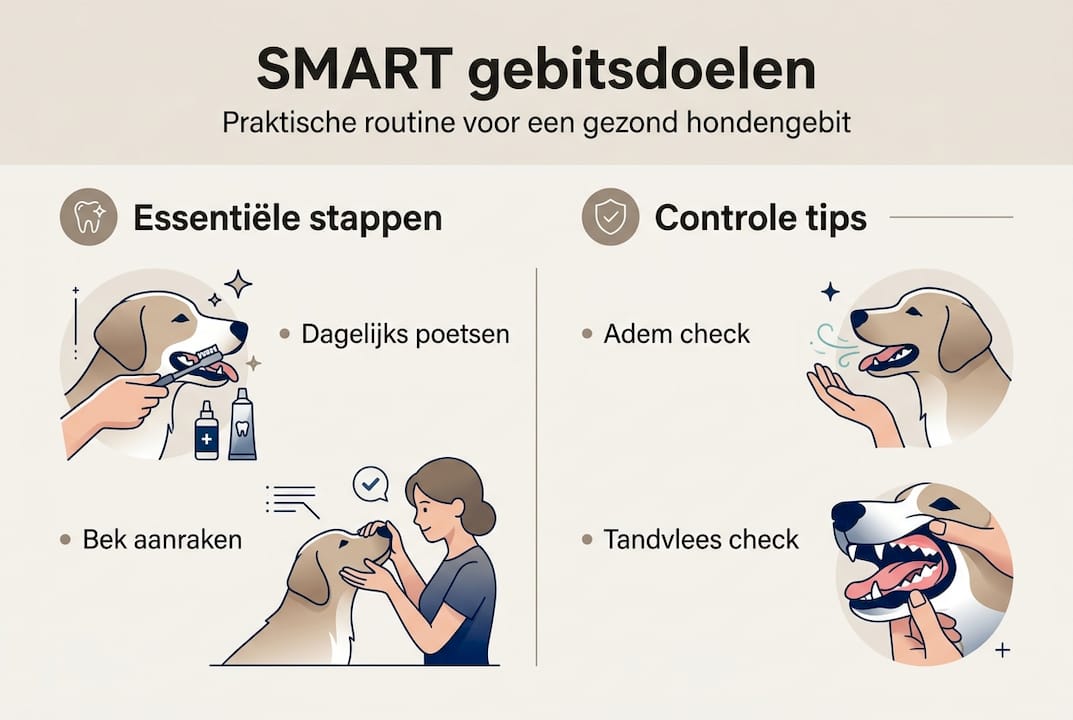 Infographic: SMART-doelstellingen voor een gezond gebit bij je hond