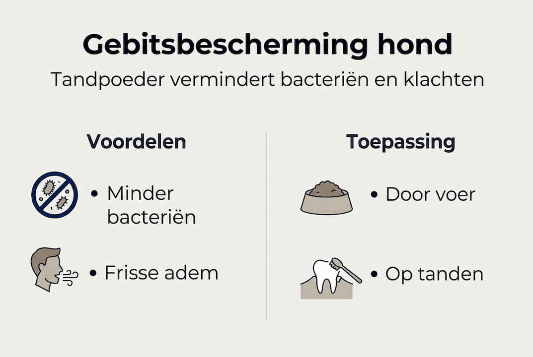 Infographic: waarom tandpoeder voor je hond een slimme keuze is en hoe je het gebruikt