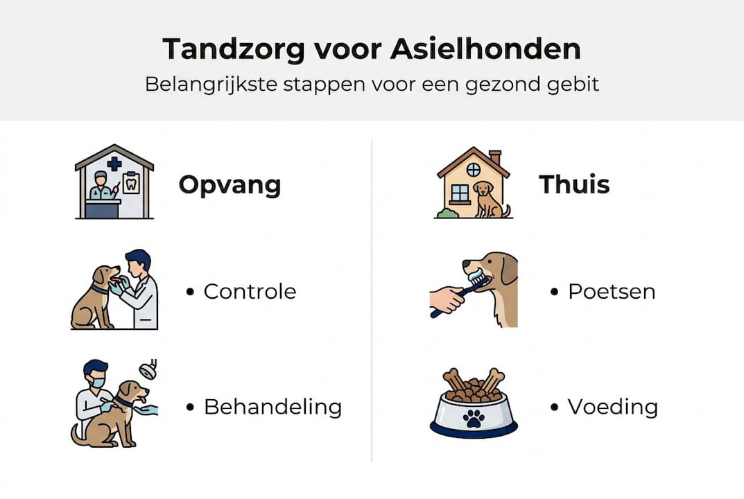 Stappenplan: Zo verzorg je het gebit van je hond – in het asiel én thuis (infographic)