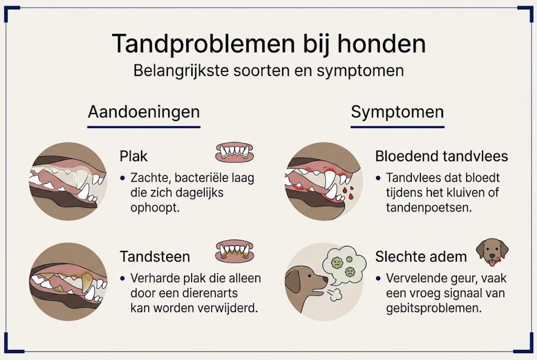 Infographic: veelvoorkomende tandproblemen bij honden in kaart gebracht