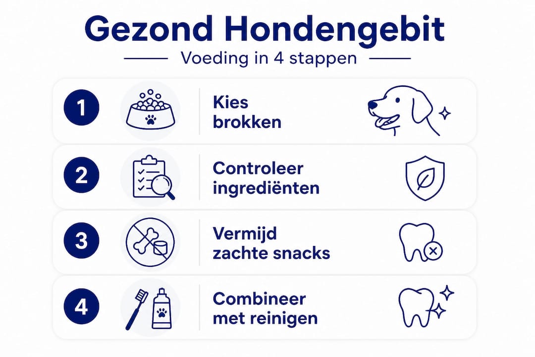 Infographic: Stappenplan voor een gezond gebit bij je hond