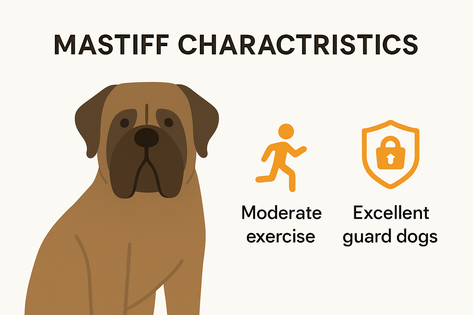 Quick summary of Mastiff breed key facts and traits