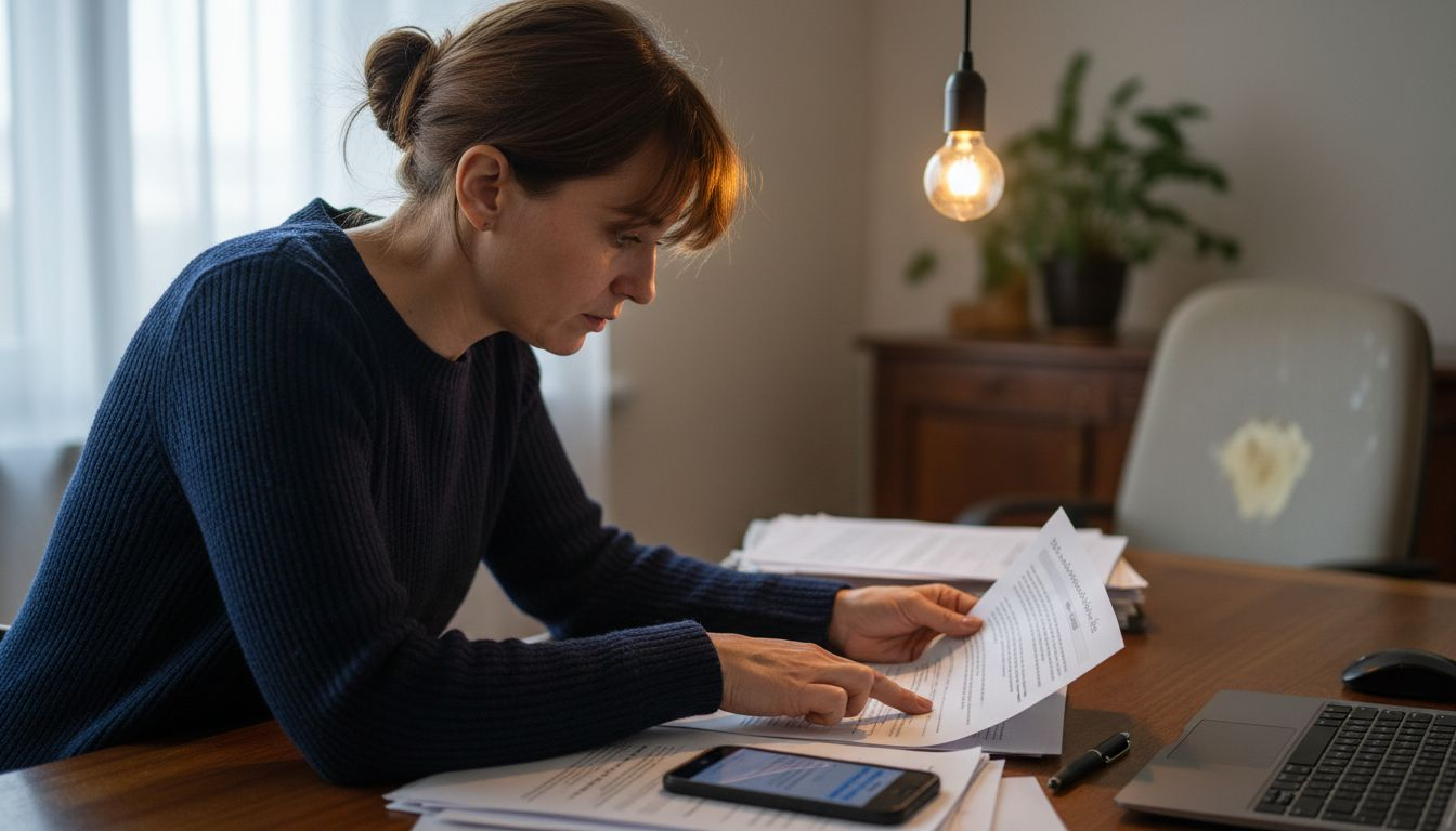 O femeie analizează rezultatele unui audit de conținut digital