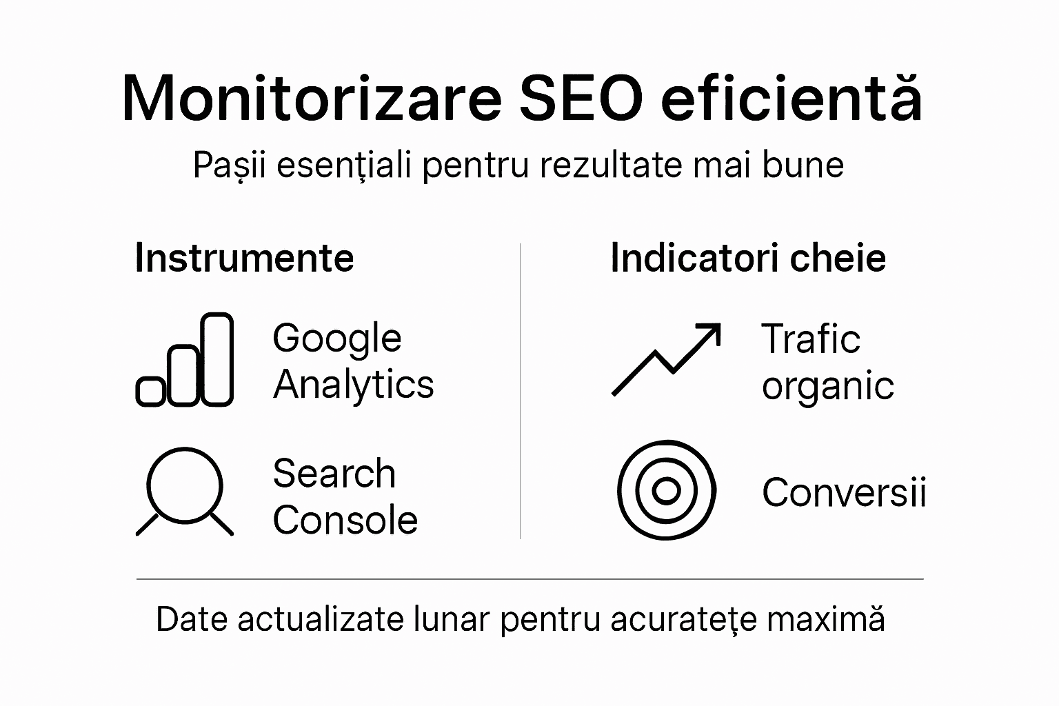 Infografic: cum urmărești eficient performanța SEO – pașii de bază