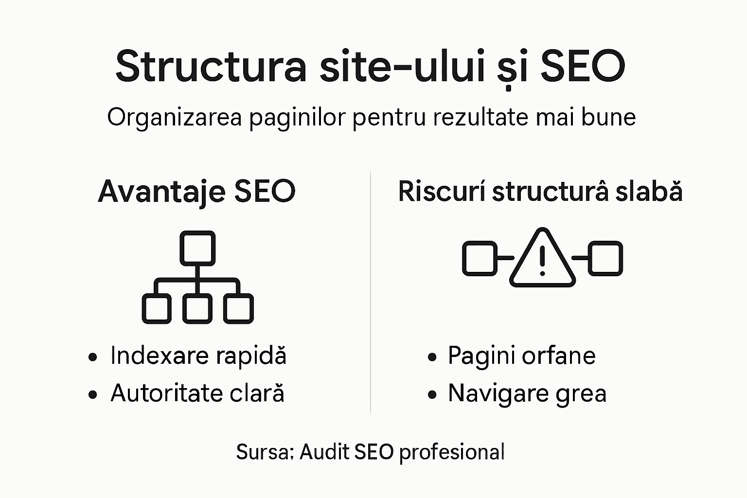 Infografic: cum organizarea site-ului influențează rezultatele SEO