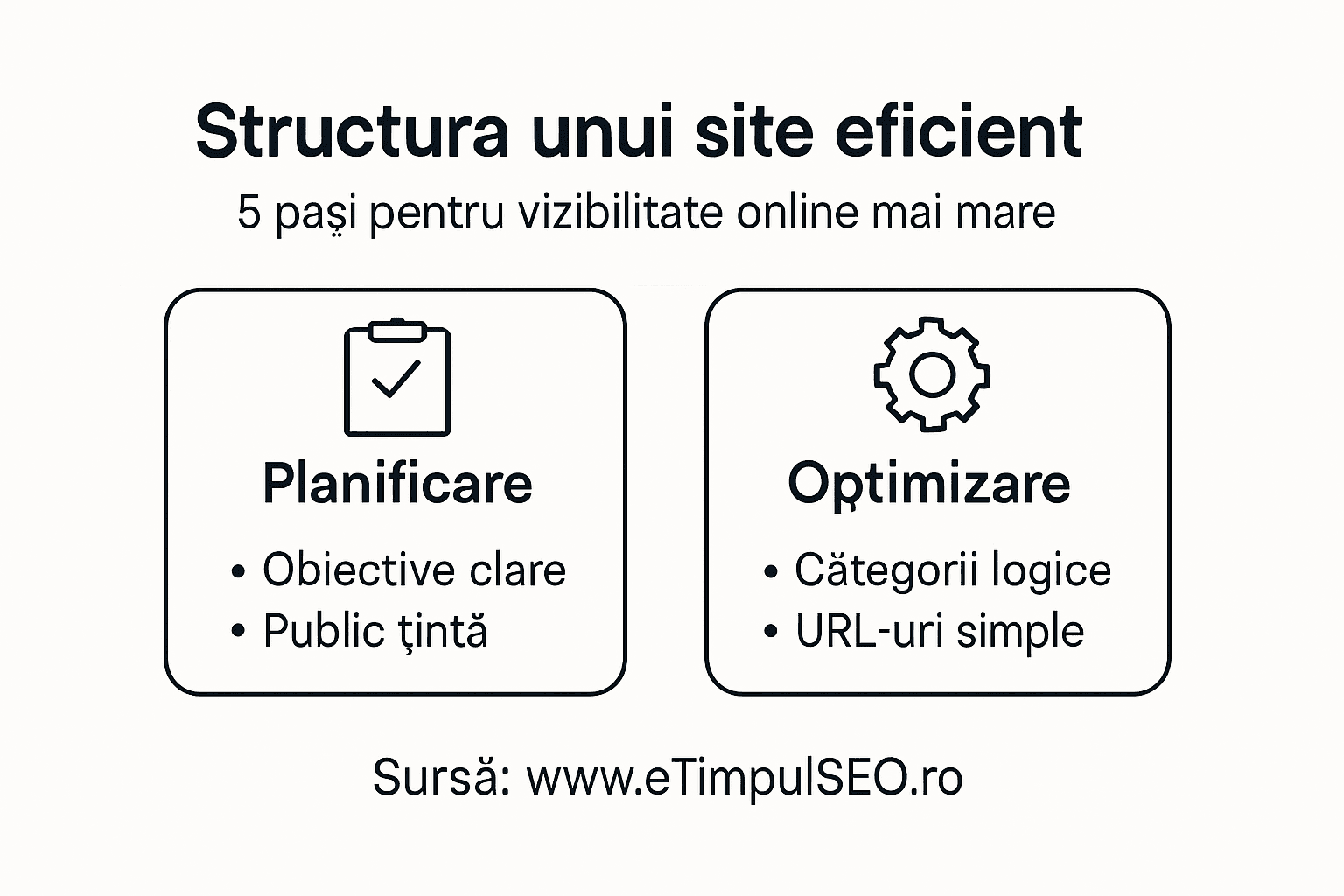 Infografic: cum să îți organizezi structura site-ului pas cu pas