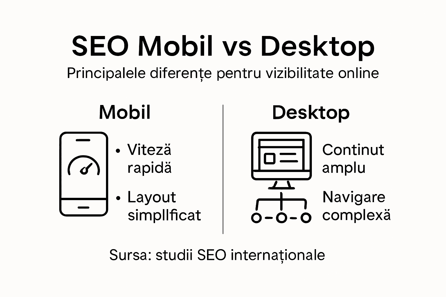 Infografic: Cum diferă SEO-ul pentru mobil față de desktop