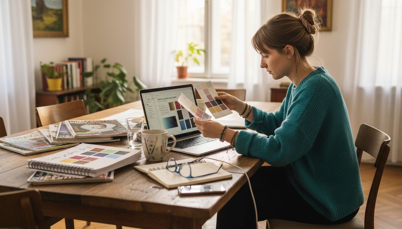 Designerul analizează cu atenție dacă toate elementele vizuale de pe site sunt aliniate și respectă aceeași linie grafică.