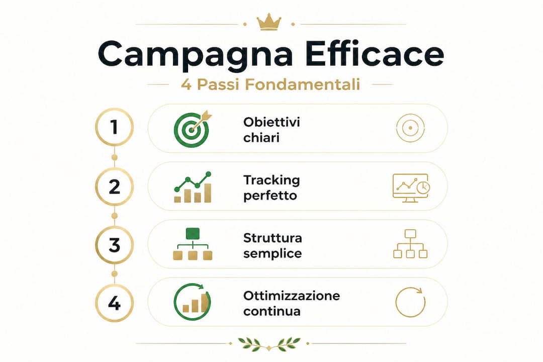 Gestione avanzata campagne Google Ads: guida pratica 2 Infografica: tutti i passaggi per una gestione avanzata delle campagne Google Ads