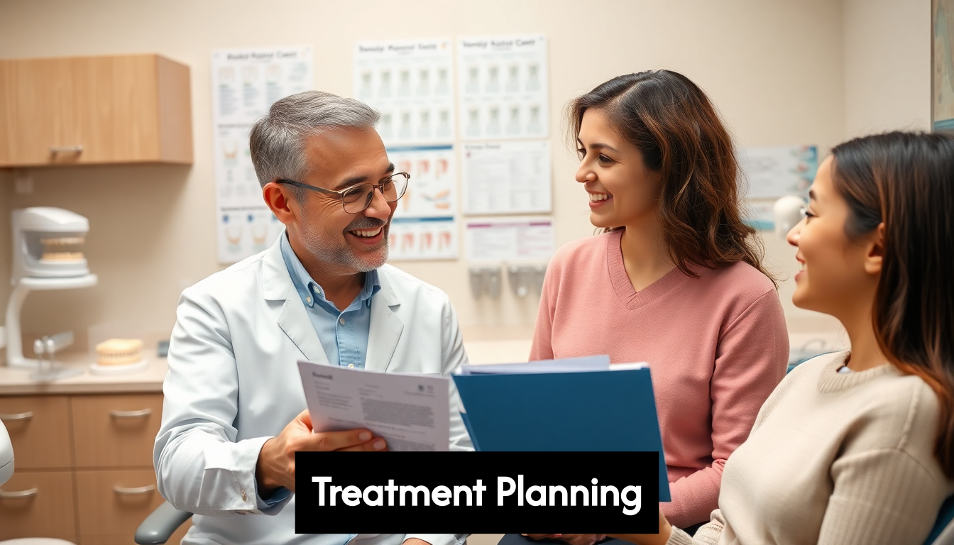 Orthodontist discussing treatment plan
