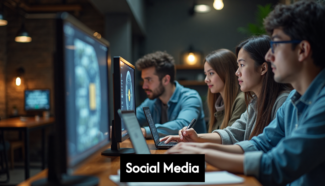 People engaging with social media ads