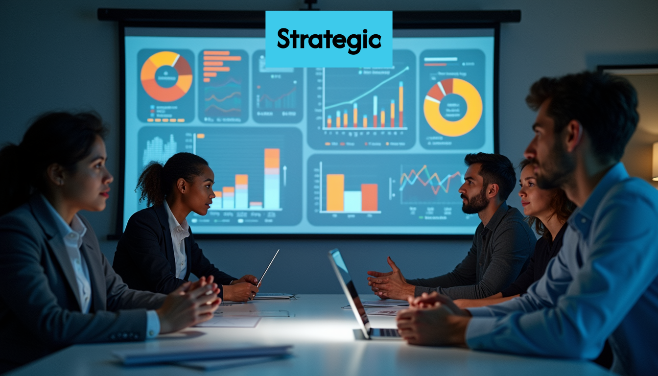 People making decisions based on data.